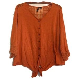 Versions orange tie shirt